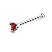 1.5mm Round CZ Silver Bone Nose Stud NSKD-52